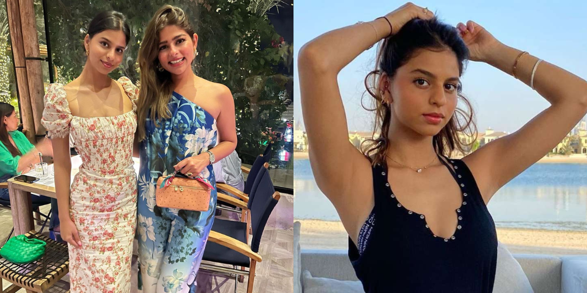 Suhana Khan poses with her doppelgänger while on her vacation in Dubai
